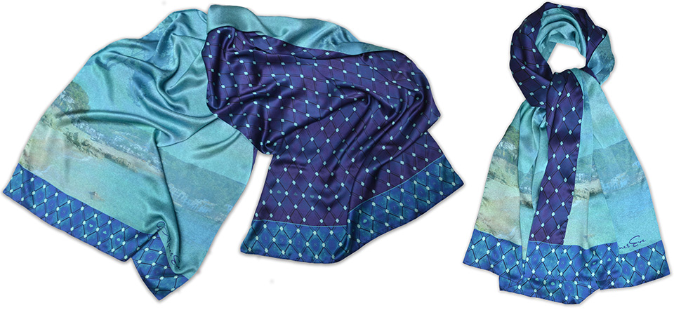 bespoke silk scarf commission birthday gift
