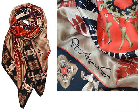bespoke silk scarf commission birthday present