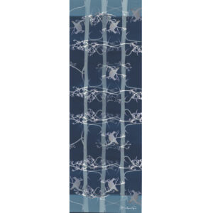 silk scarf st agnes eve limited edition Little Bird blue
